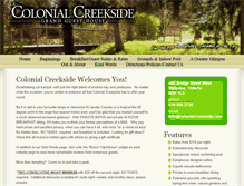 Tablet Screenshot of colonialcreekside.com